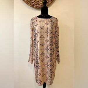 Culture Filigree Print Shift Dress Size Large